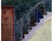 Cień na schodach, akwarela na papierze, 2009