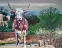 pejzaż z krową- Piotr Smogór