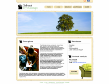 Gabinet Psychoterapii,  wersja nr 1, layout strony www